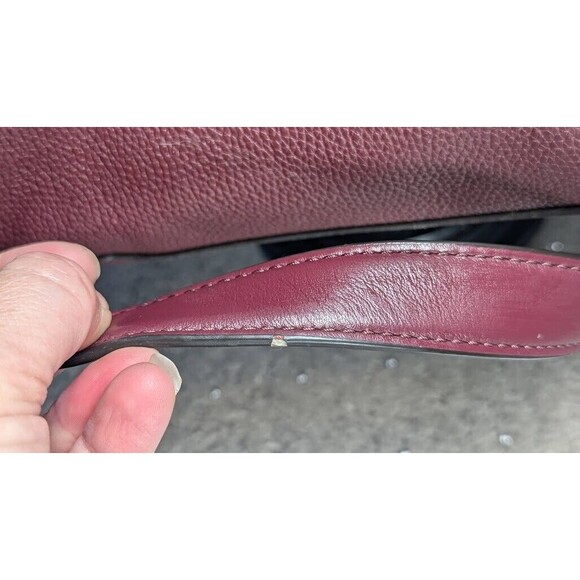 MICHAEL KORS GRAMERCY LARGE OX BLOOD PEBBLED LEATHER SATCHEL BAG PURSE - Picture 14 of 15